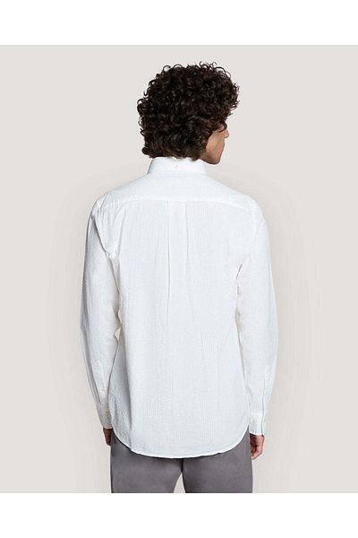 Gant قميص سيرساكر سادة من ريج