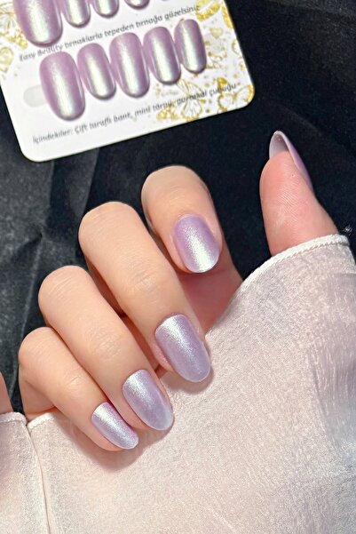 Easy Beauty Oval Takma Tırnak 24 Adet Pembe Takma Tırnak Seti W1190