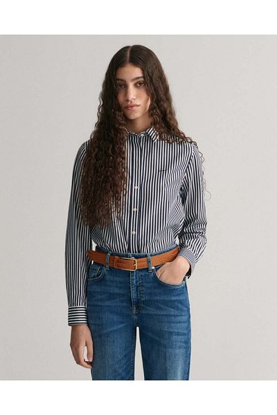 Gant Regular Fit Striped Poplin Shirt