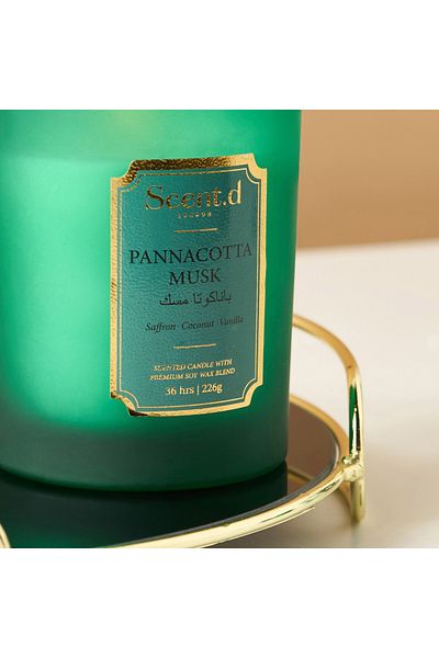 Scent.d London Pannacotta Musk Scented Jar Candle - 226 gms