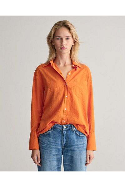 Gant Relaxed Fit Seersucker Striped Shirt