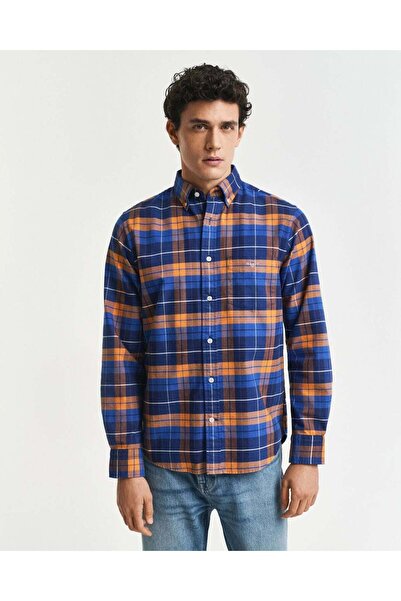 Gant Regular Fit Checked Classic Short Sleeve Oxford Shirt