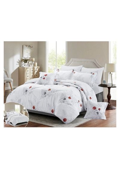 smart home Double-sided duvet set, 8-piece duvet, size 240x260 cm, filling (350 g/m²), microfiber