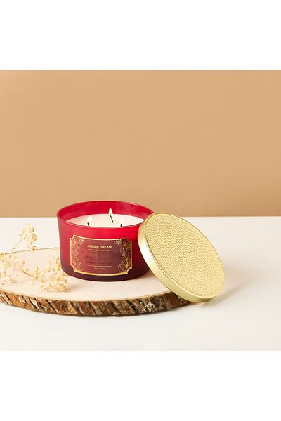 Scent.d London Scent.d London Amber Dream Scented 3-Wick Jar Candle - 450 gms