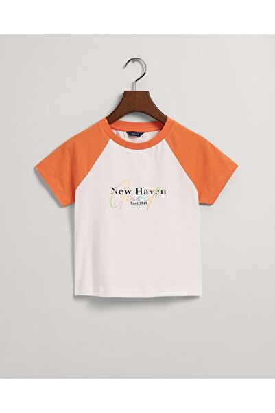 Gant Teen Girls Cropped Contrast T-Shirt