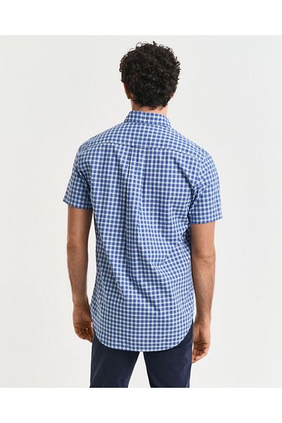 Gant REGULAR CLASSIC POPLIN CHECK SHORT SLEEVE SHIRT