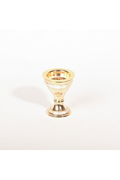 Crafted by Lifestyle مبخرة معدنية منحوتة منزلية مرصعة بالصدف