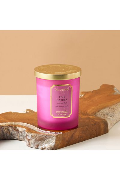 Scent.d London Pink Garden Scented Jar Candle - 226 gms