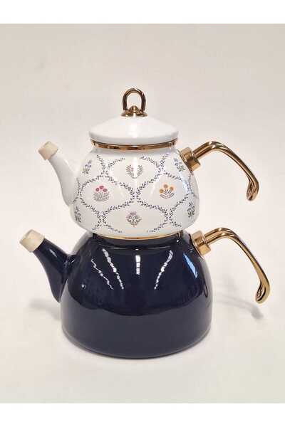 GİZEM EMAYE ÇAYDANLIK TAKIMI KOBALT