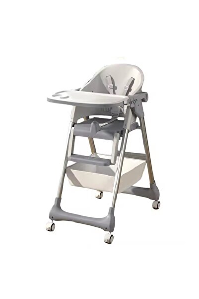 Little Mom Scaun de masa Little Mom 2in1 cu roti si cos pentru accesorii Grey