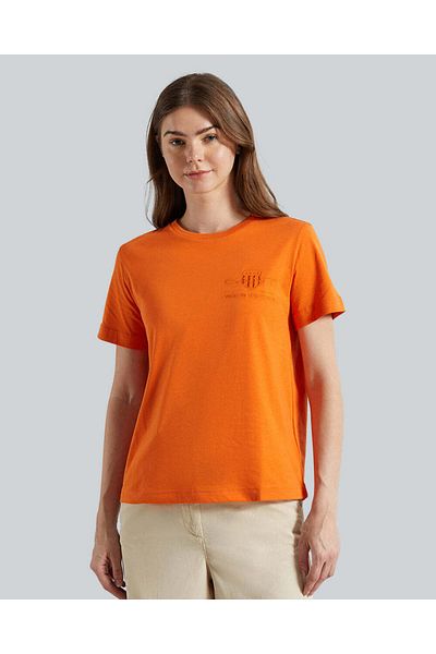 Gant Regular Fit Tonal Shield Short Sleeve T-Shirt