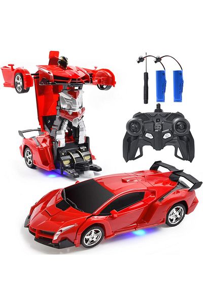 rexa Super Power Transformer RC Robot Car – 2-in-1 Remote Control Car & Robot with Lights and Sound