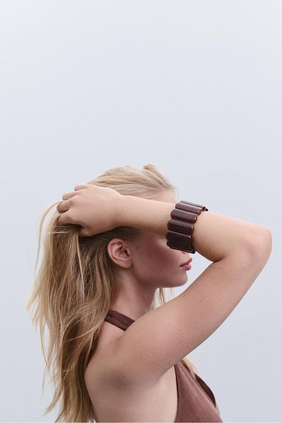 Stradivarius Rigid bracelet with raised design