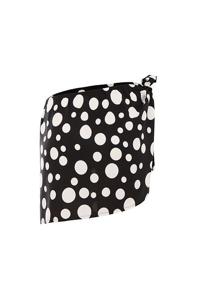 Eight Fashion Women's Short Polka Dot Black Non-Show Pareo