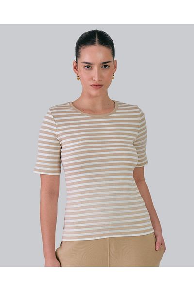 Gant Slim Striped 1X1 Ribbed T-Shirt