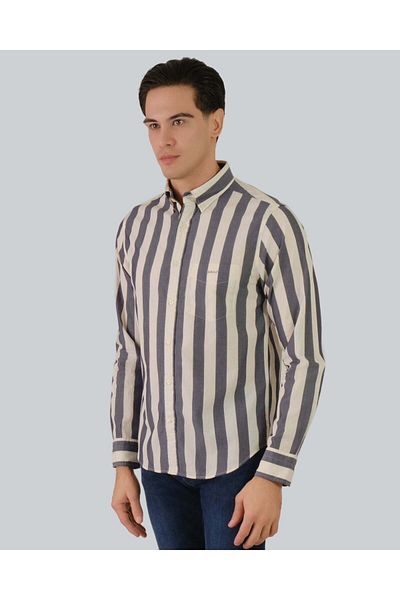 Gant Regular Fit Parasol Striped Poplin Shirt