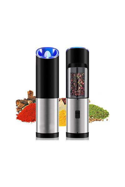 divendi-ro Electric spice grater, stainless steel with consistency control, black-silver
