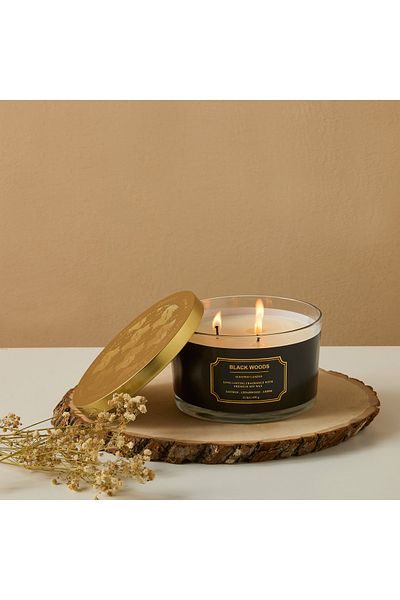 Scent.d London Scent.d Black Woods 3-Wick Candle - 32 h