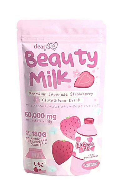 DEARS Dear Face Beauty Milk (180g) – Premium Japanese Strawberry Glutathione Drink for Skin Whitening &