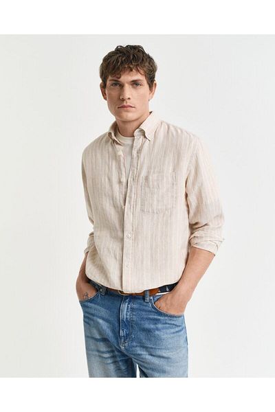 Gant Regular Fit Striped Linen Shirt