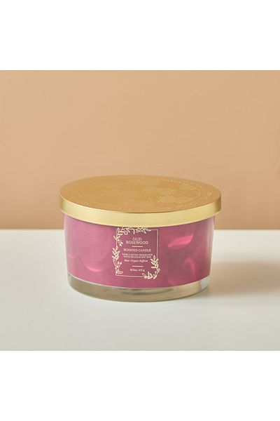 Scent.d London Scent.d Oud Rosewood Scented 3-Wick Jar Candle - 450 gms