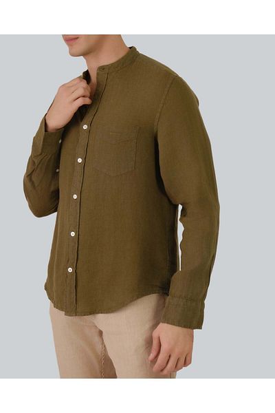 Gant Regular Fit Gmnt Dyed Linen Band Shirt
