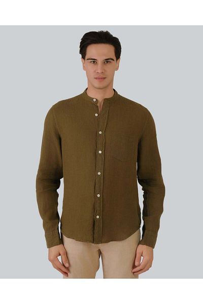 Gant Regular Fit Gmnt Dyed Linen Band Shirt
