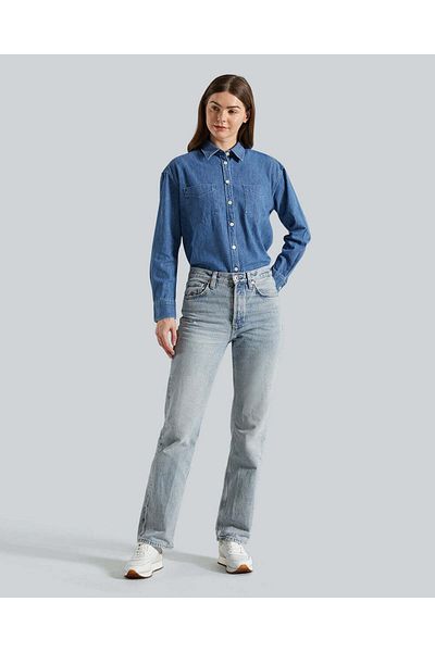Gant قميص دينم Rw - قصة مريحة، دينم متين
