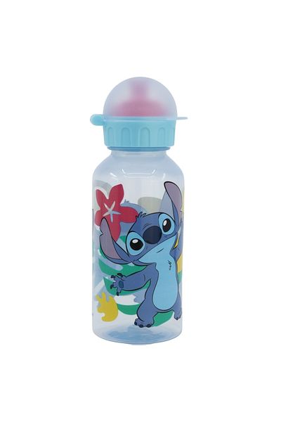 Stitch Sticla apa din plastic pentru copii, 370 ml, Transparent,
