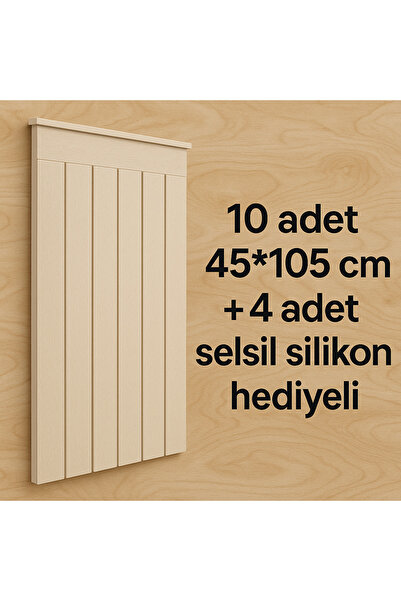 trendkonsept Dekoratif Duvar Paneli ( 45x 105 Cm) Boyanabilir Ahşap Ham Mdf (...