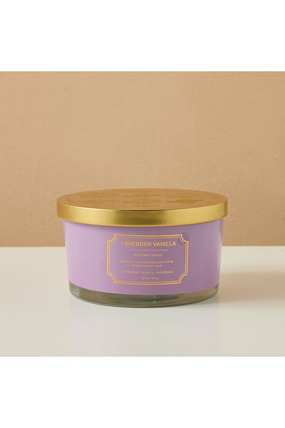 Scent.d London Scent.d Lavender Vanilla 3-Wick Candle - 32 h