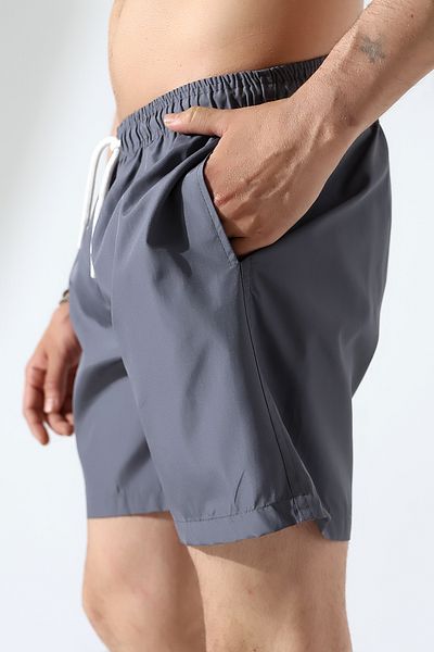 ZEND POLO Gray Color Sea Shorts