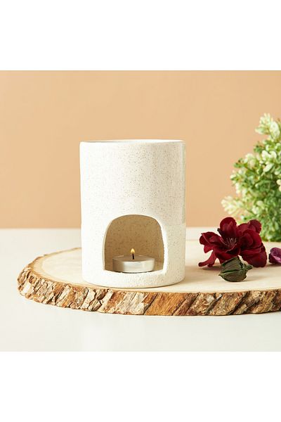 Lifestyle Cylinder Shaped Porcelain Oil Burner - 9x9x12 cms