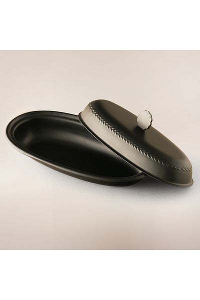 LA MESA Serve Bowl Nickle Plated 22*11*9Cm, Black