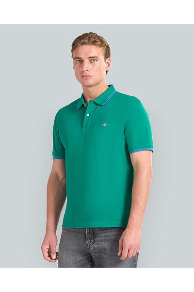 Gant CONTRAST TIPPING POLO FOR MEN (WHITE WITH NAVY ACCENTS)