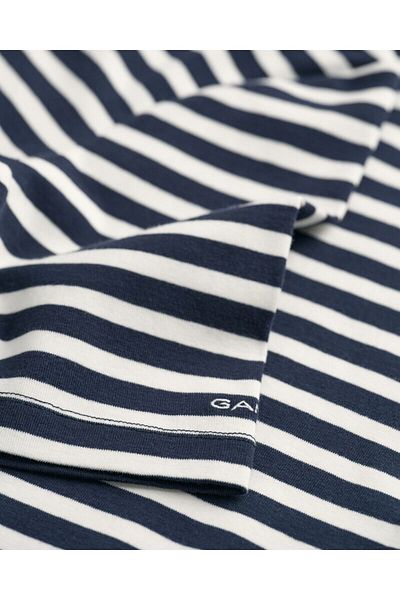 Gant Slim Striped 1X1 Ribbed Ss T-Shirt