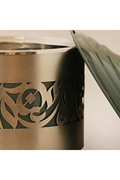 LA MESA Metal Food Server Nickel Plated 29*29*29Cm, Silver