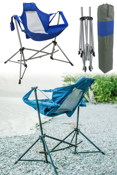 Binbirreyon Salıncak Kamp Sandalyesi Sallanabilen Kamp Koltuğu Pozisyon Ayarl...