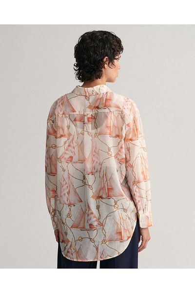 Gant Relaxed Fit Saling Print Cotton Silk Shirt