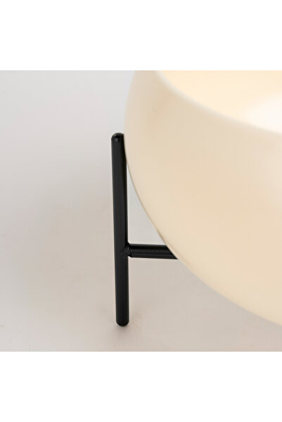 LA MESA beige/black Durable porcelain/Steel 22 cm