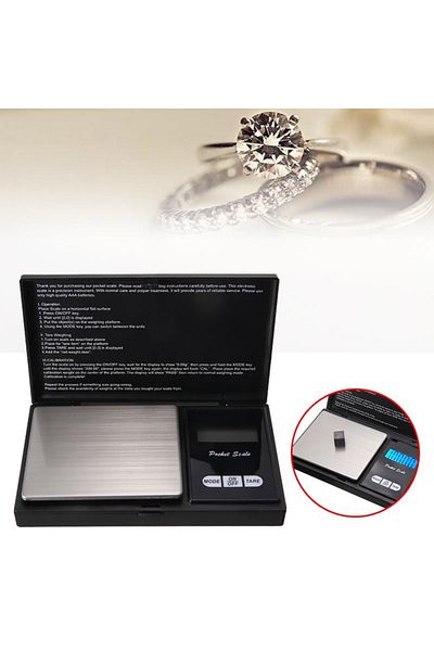 Welora Jewelry scales,High accuracy between 0.1 - 500 g - Black