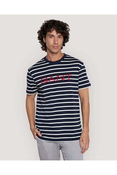 Gant Striped Graphic T-Shirt