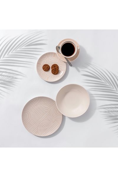 Rio 20-Piece Porcelain Dinner Set - Pink