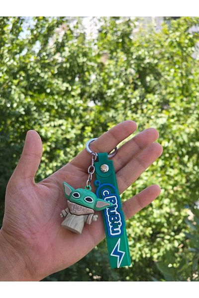 MODAM DENSTINY Baby Yoda Three-Dimensional Standard Size Silicone Keychain & Bag Ornament