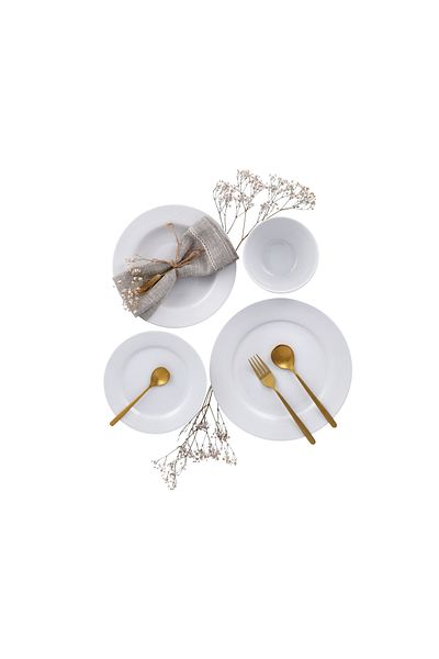 LA MESA white porcelain 16 pcs dinner set