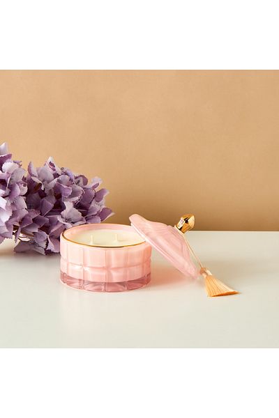 Scent.d London Scented London Pink lotus Scented Jar Candle - 11 cms