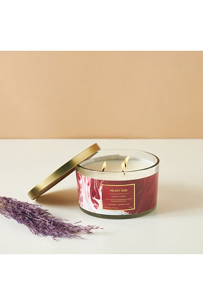 Scent.d London Scent.d Velvet Oud 3-Wick Jar Candle - 450 gms