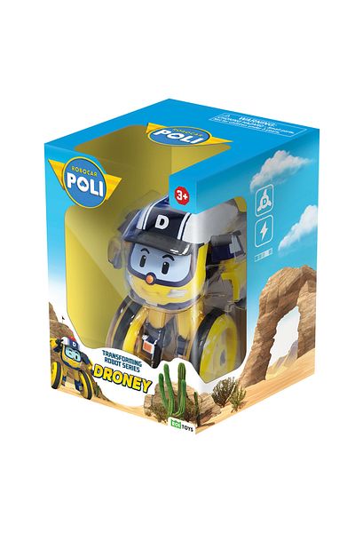 Robocar Poli Licensed Droney Transforming Robot Figure Robocar Poli - 10 cm
