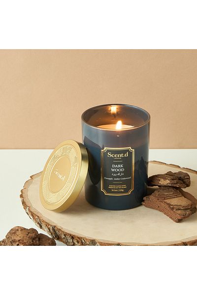 Scent.d London Scent.d Dark Wood Scented Jar Candle - 226 gms