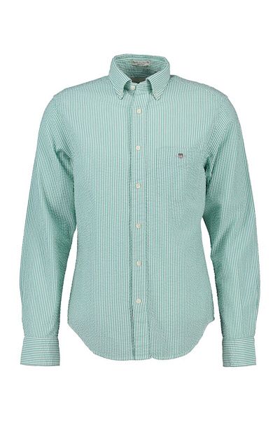 Gant Regular Fit Striped Short Sleeve Seersucker Shirt
